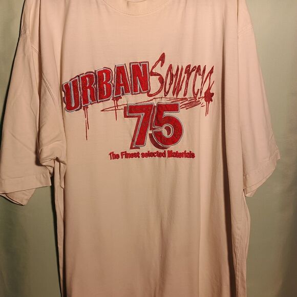 Urban Source 75 Graphic T-Shirt – Vintage White Streetwear Tee - Picture 2 of 5